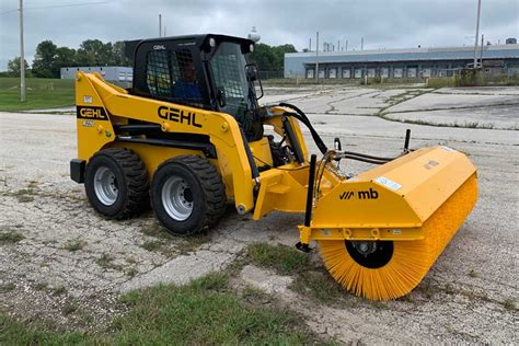 rotary broom for mini skid steer|skid loader broom for sale.